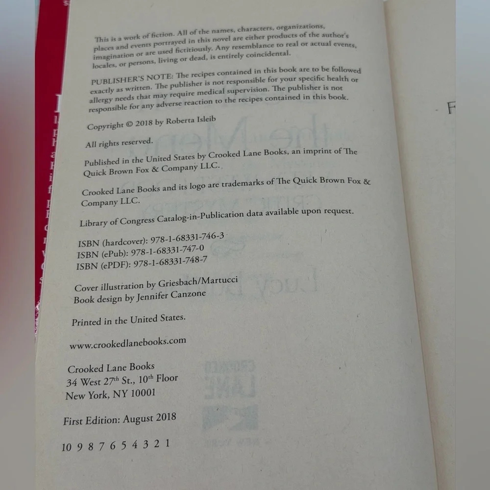 Death on the Menu Book by Lucy Burdette